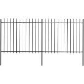 vidaXL Tuinhek met speerpunt staal 337x150 cm zwart