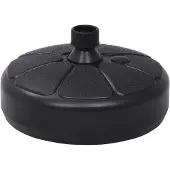 vidaXL Parasolvoet gevuld met zand/water 15 L zwart
