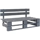 vidaXL Tuinbank pallet hout grijs