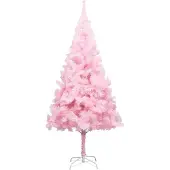 vidaXL Kunstkerstboom met standaard 240 cm PVC roze