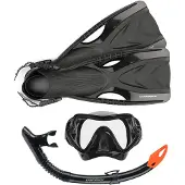 Osprey Snorkelset Siliconen Zwart/oranje 5-delig Maat S/m
