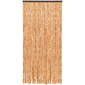 vidaXL Vliegengordijn 100x220 cm chenille oker en wit
