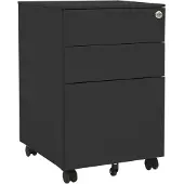 vidaXL Ladeblok verrijdbaar 39x45x60 cm staal antracietkleurig
