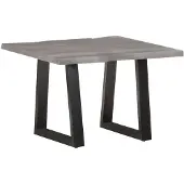 vidaXL Salontafel met houten randen, 60x60x40 cm, massief acaciahout