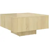 vidaXL Salontafel 60x60x31,5 cm bewerkt hout sonoma eikenkleurig