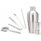 King Hoff 1392 - Barman set - cocktail set - 6 delig - RVS