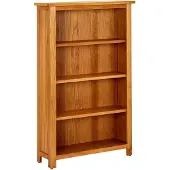 vidaXL Boekenkast met 4 schappen 70x22x110 cm massief eikenhout