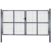 vidaXL Tuinhek van gaas gegalvaniseerd staal 300x175 cm grijs