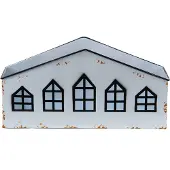 Clayre & Eef Witte Waxinelichthouder 36*12*18 cm 6Y4653