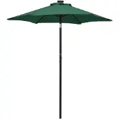 vidaXL Parasol met LED-verlichting 200x211 cm aluminium groen