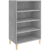 vidaXL Dressoir, betonkleur, 57x35x90 cm, houtvezelplaat