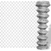 vidaXL Gaashek, verzinkt staal, 15x1,25 m, zilverkleurig