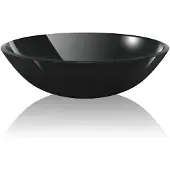 vidaXL Lavabo Verre trempé 42 cm Noir142231
