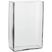Mica Decorations Hoge vaas transparant glas - 20 x 10 x 30 cm - Accubakken - Glazen vazen - Woonaccessoires - Vazen