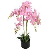 vidaXL AORTA Kunstmatige Orchidee Plant met Pot - 75 cm, Roze
