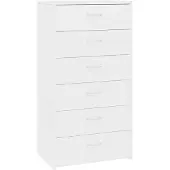 vidaXL Dressoir met 6 lades 50x34x96 cm bewerkt hout wit