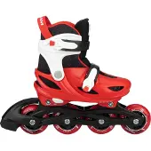 Nijdam Skeelers - Verstelbaar - Kinderen - Red Racer - Rood - Maat 25-28