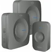 Elro DB3000 Draadloze Deurbel Set – met 2x Ontvanger op batterij - Bereik 300 meter - IP65 Waterdicht - 64 Melodieën - Zwart