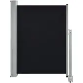 vidaXL Tuinscherm uittrekbaar 100x300 cm zwart