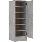 vidaXL Schoenenkast 32x35x92 cm bewerkt hout betongrijs
