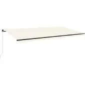 vidaXL Luifel handmatig uittrekbaar met LED 600x350 cm crèmekleurig