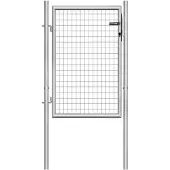 vidaXL Tuinpoort gegalvaniseerd staal 100x100 cm zilver