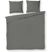 Papillon Dekbedovertrek Pompom Grijs Percal-240 x 200 / 220 cm | Lits-Jumeaux