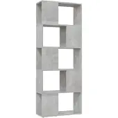 vidaXL Boekenkast/kamerscherm 60x24x155 cm betongrijs