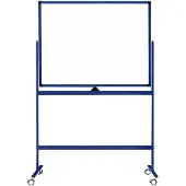 Ivol Verrijdbaar whiteboard - Dubbelzijdig en magnetisch - 100x150 cm - Bla