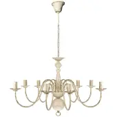 vidaXL Kroonluchter wit metaal 8 x E14 lampen