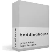 Beddinghouse Topper Hoeslaken Light Grey (Percal)-90 x 210 cm