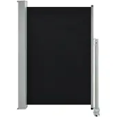 vidaXL Tuinscherm uittrekbaar 120x300 cm zwart