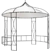 vidaXL Prieel rond 300x290 cm wit