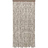 vidaXL Insectenwerend gordijn, taupe en wit, 100x220 cm, chenille