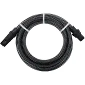 vidaXL Zuigslang met PVC koppelingen 1,1'' 10 m PVC zwart