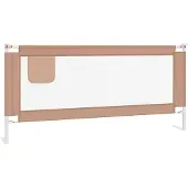 vidaXL Bedhekje peuter 200x25 cm stof taupe