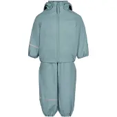 CeLaVi Regenkleding m. Bretellen - Gerecycled PU - Rook Blue - - 90 - Regenkleding