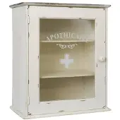 Clayre & Eef Witte Medicijnkastje 47*27*55 cm 4H0345GR