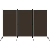 vidaXL Kamerscherm met 3 panelen 260x180 cm bruin