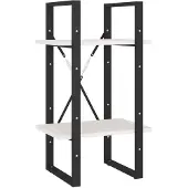 vidaXL Boekenkast met 2 schappen 40x30x70 cm massief grenenhout wit