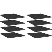 vidaXL Wandschappen 8 st 40x50x1,5 cm bewerkt hout hoogglans zwart