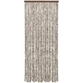 vidaXL Vliegengordijn 56x185 cm chenille taupe en wit