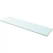 vidaXL Wandschap transparant 100x25 cm glas