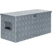 vidaXL Doos 90,5x35x40 cm aluminium zilverkleurig online kopen