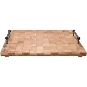 Clayre & Eef Dienblad 48x36x8 Cm - Bruin - Hout