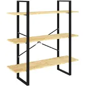 vidaXL Boekenkast met 3 schappen 100x30x105 cm massief grenenhout