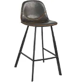 Bronx Industriële barkruk Logan antraciet eco-leer 70 cm