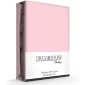 Dreamhouse Hoeslaken - katoen - roze - 140x200 cm