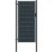 vidaXL Hekpoort PVC en staal 100x124 cm antraciet
