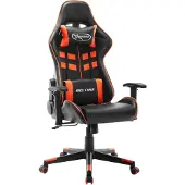 vidaXL Gamestoel kunstleer zwart en oranje